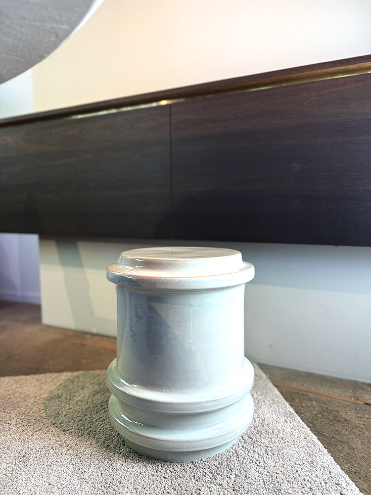 Side table gray geometrical Pawn