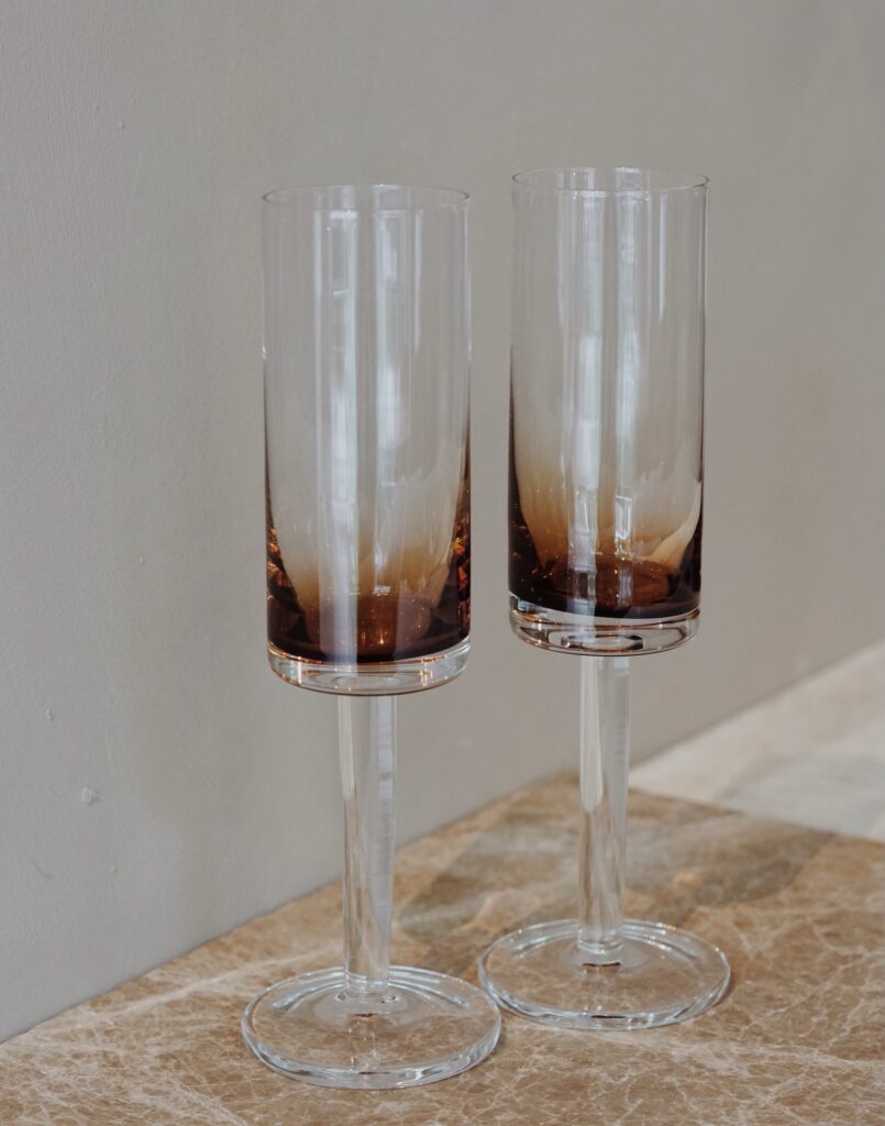 Champagne glazen amber Zuma